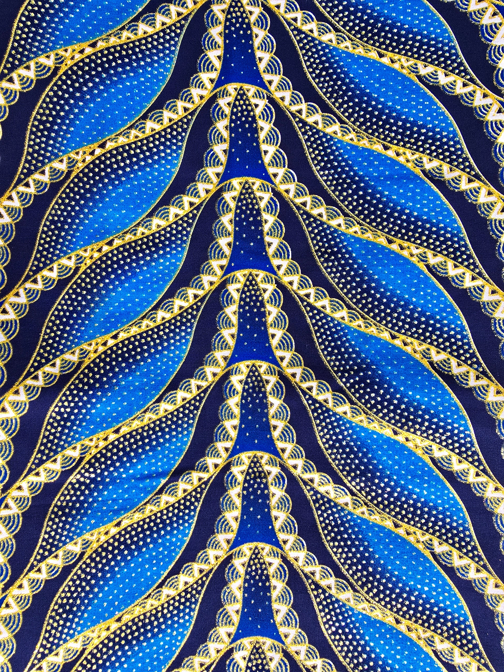 Tissu Pagne Africain Brillant 6 Yards TATA WAX