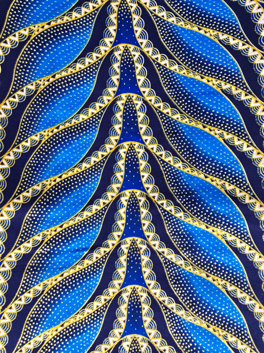 Tissu Pagne Africain Brillant 6 Yards TATA WAX