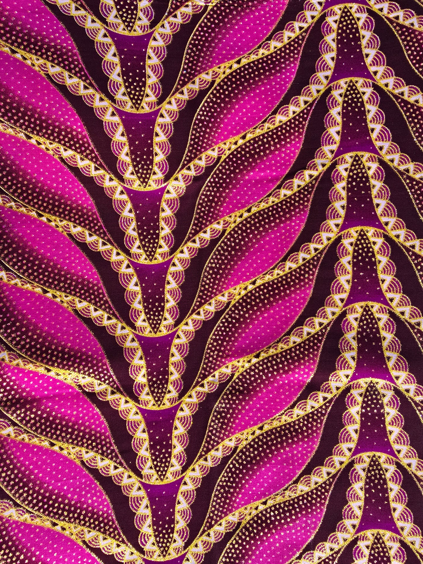 Tissu Pagne Africain Brillant 6 Yards TATA WAX