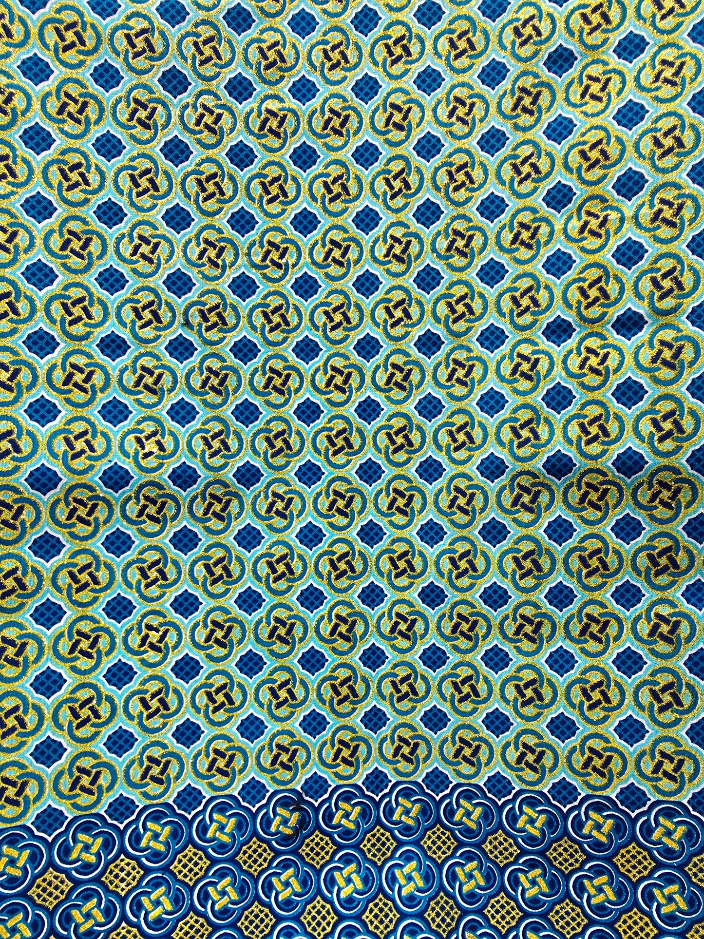 Tissu Pagne Africain Brillant 6 Yards TATA WAX