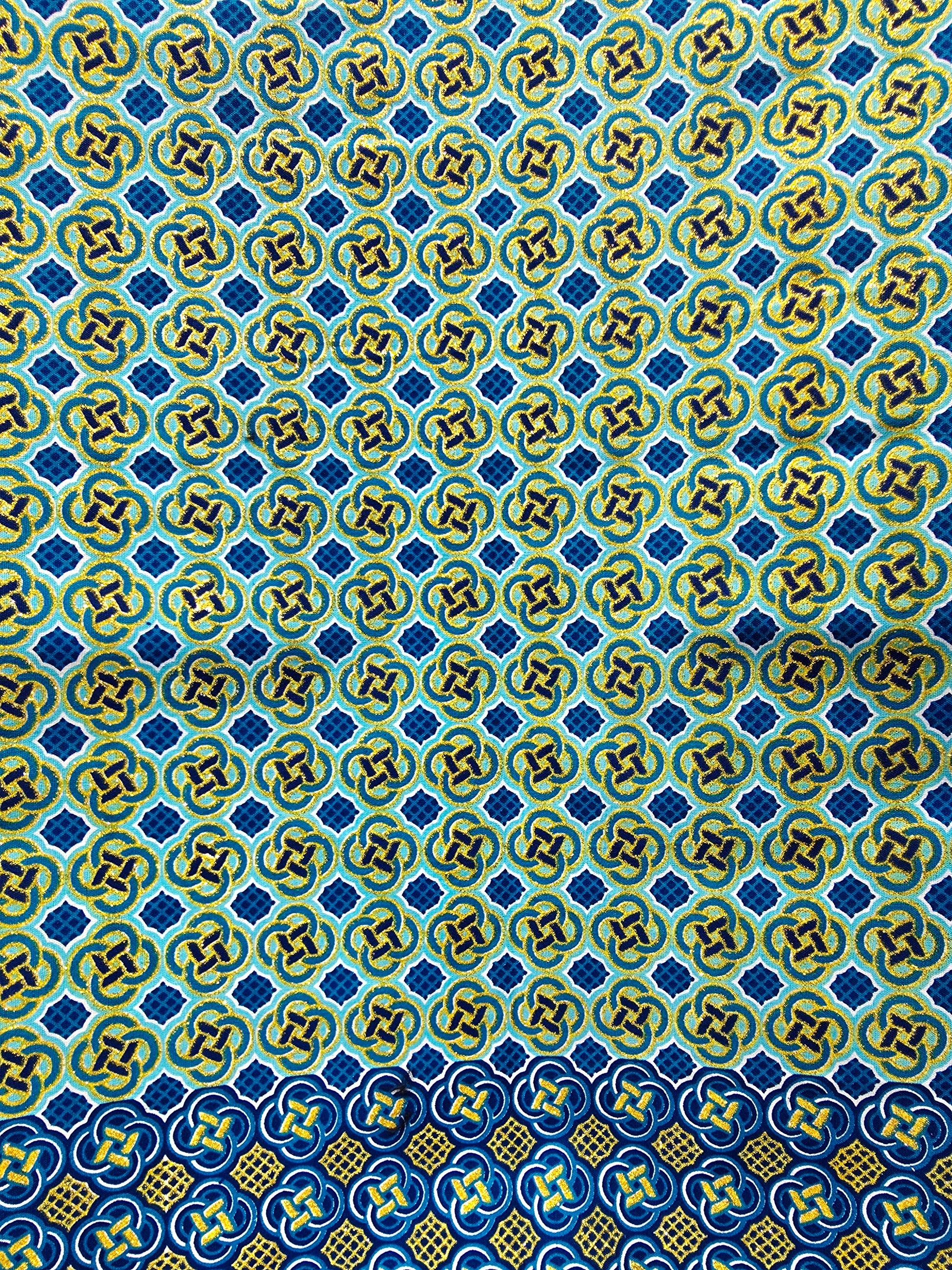 Tissu Pagne Africain Brillant 6 Yards TATA WAX