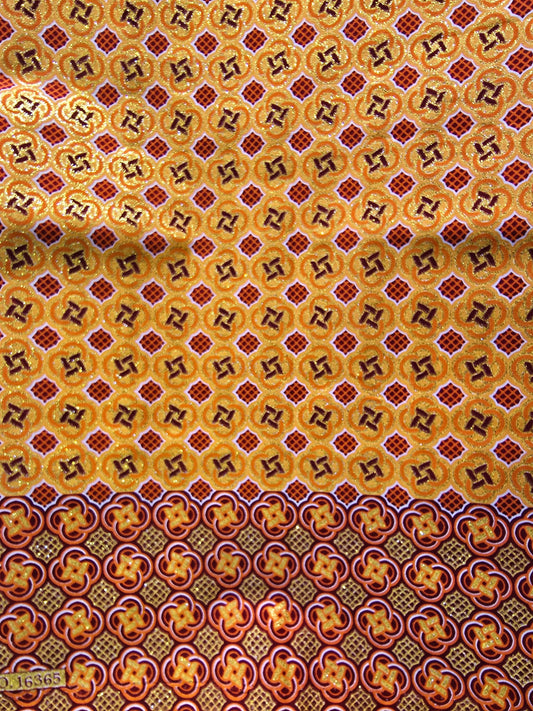 Tissu Pagne Africain Brillant 6 Yards TATA WAX