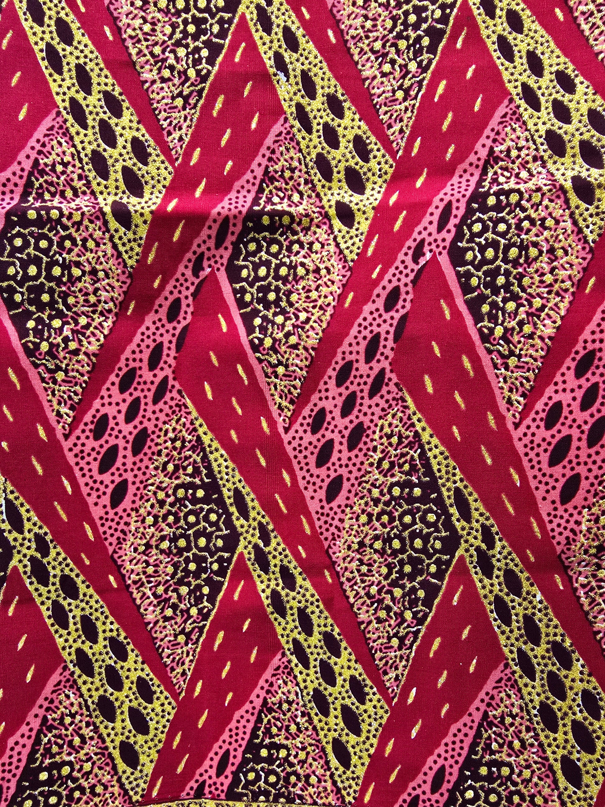 Tissu Pagne Africain Brillant 6 Yards TATA WAX