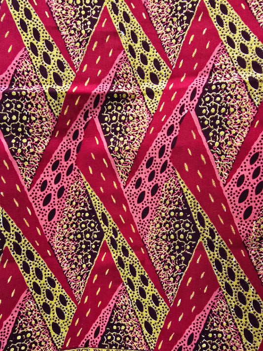 Tissu Pagne Africain Brillant 6 Yards TATA WAX