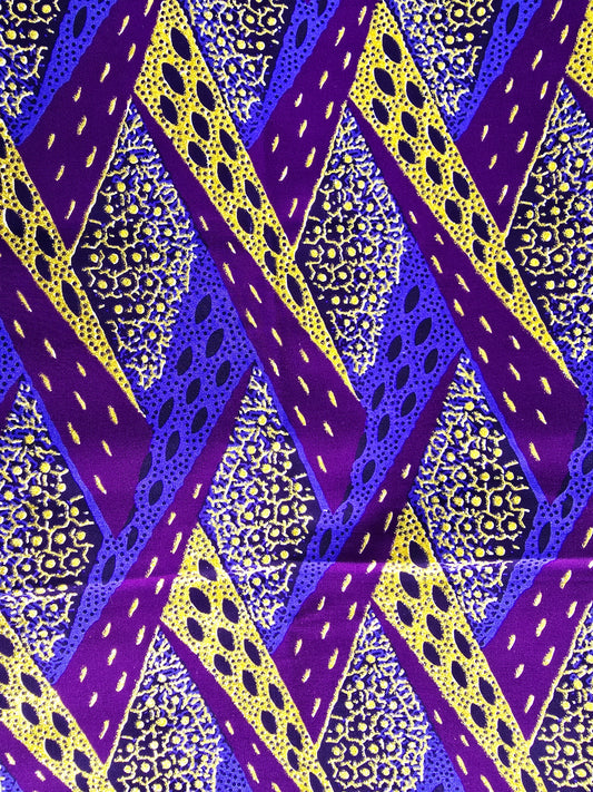 Tissu Pagne Africain Brillant 6 Yards TATA WAX