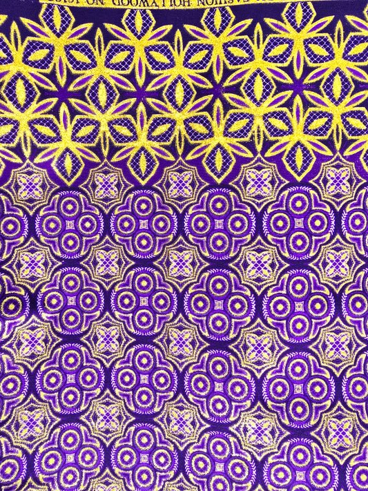 Tissu Pagne Africain Brillant 6 Yards TATA WAX