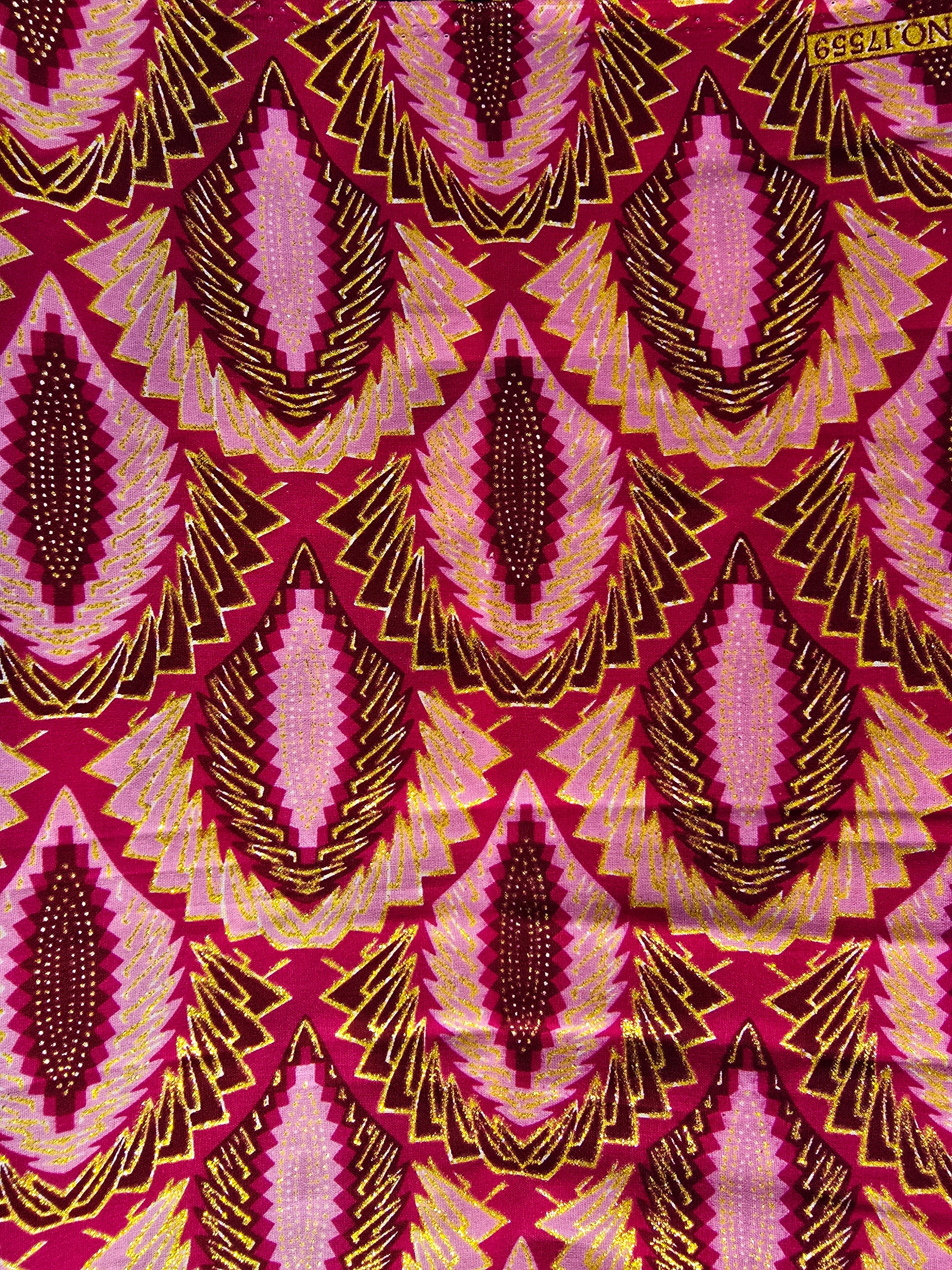 Tissu Pagne Africain Brillant 6 Yards TATA WAX