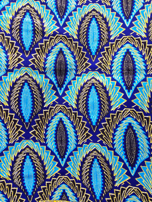Tissu Pagne Africain Brillant 6 Yards (Copie) TATA WAX