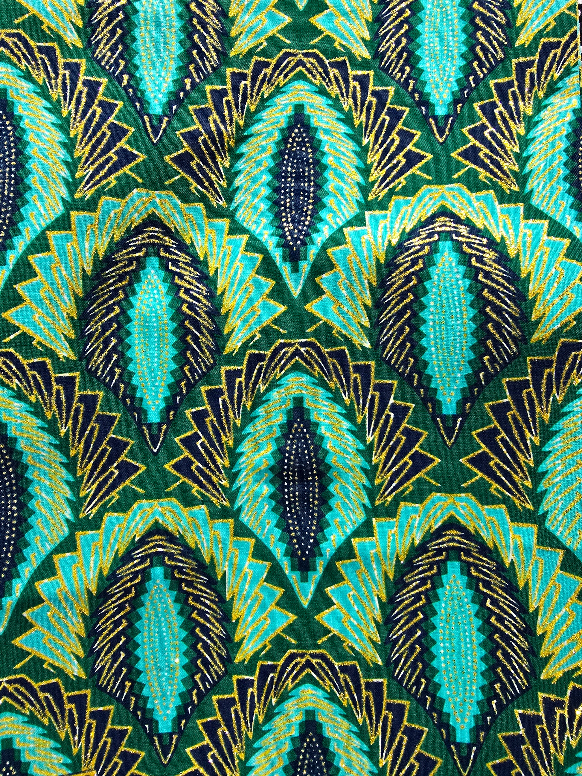 Tissu Pagne Africain Brillant 6 Yards TATA WAX