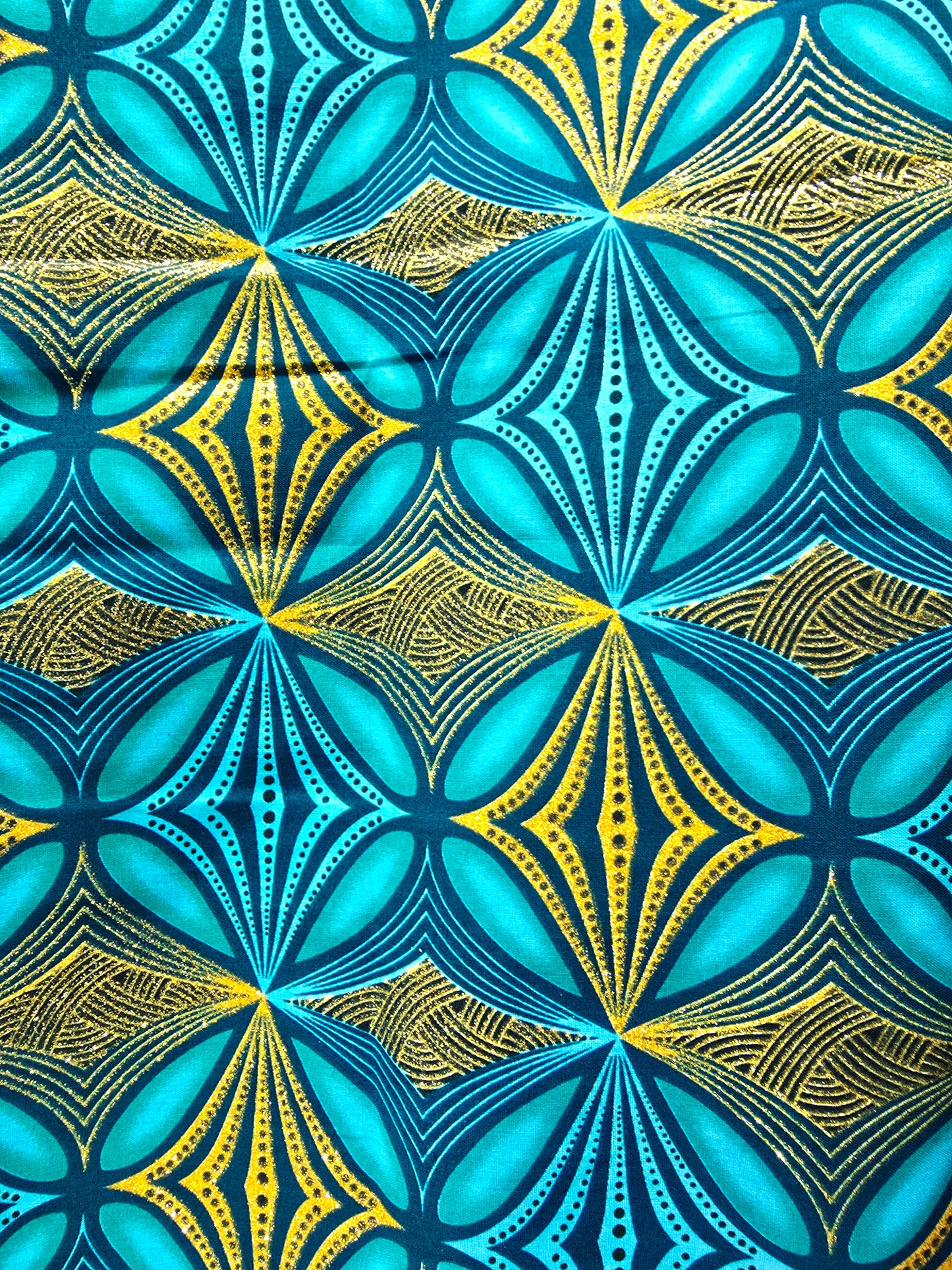 Tissu Pagne Africain Brillant 6 Yards TATA WAX