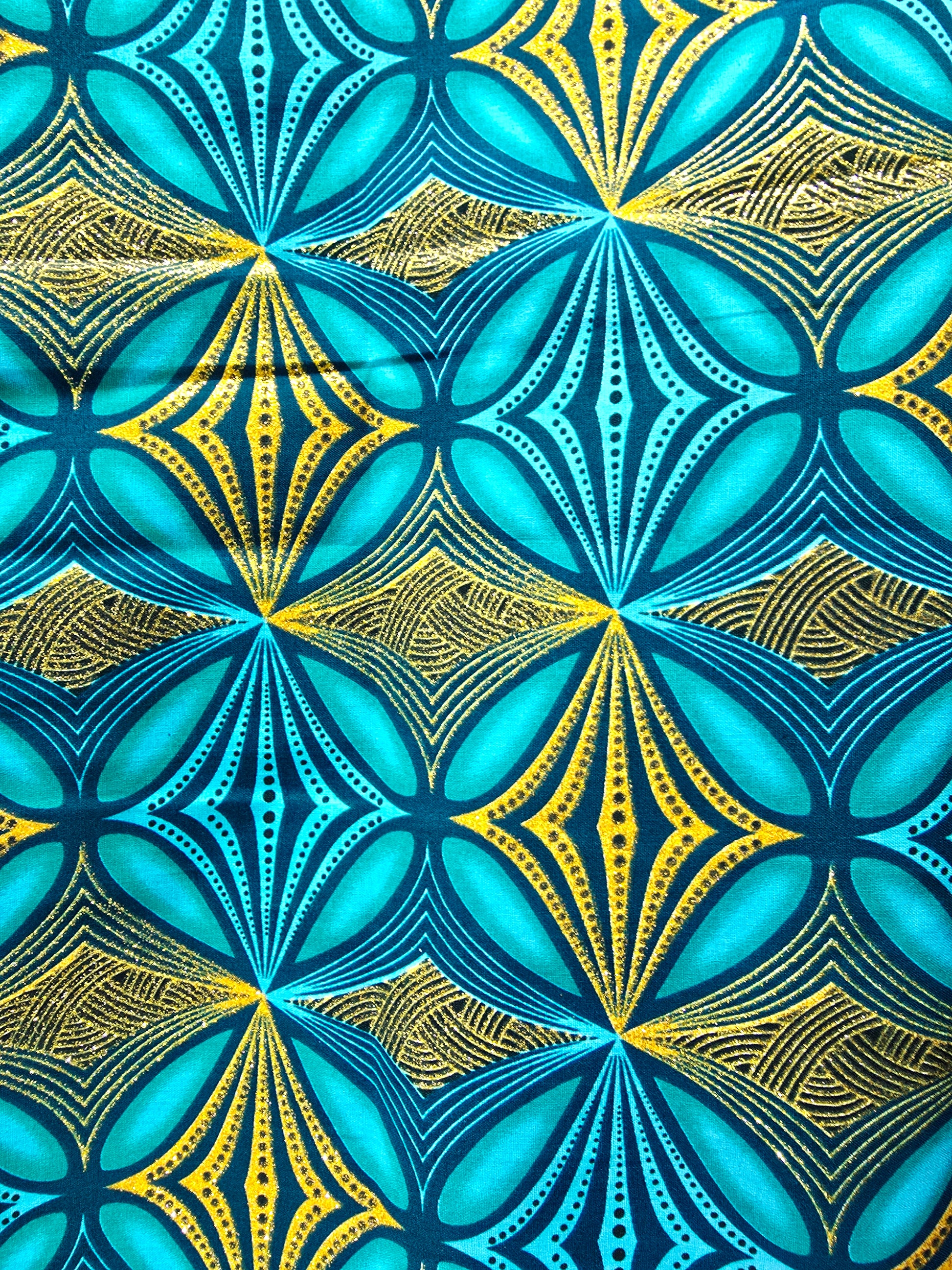 Tissu Pagne Africain Brillant 6 Yards TATA WAX