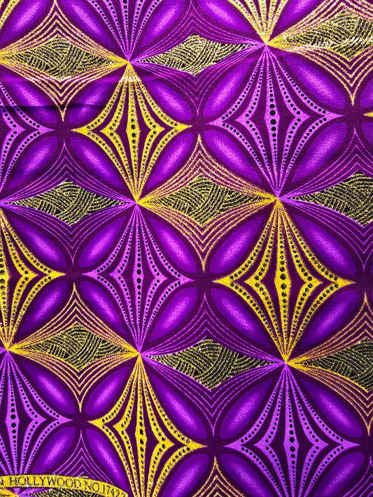 Tissu Pagne Africain Brillant 6 Yards TATA WAX