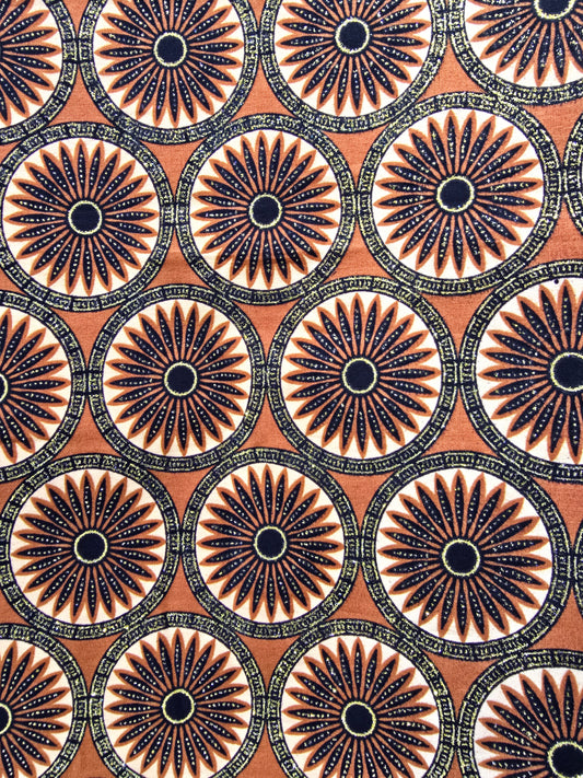 Tissu Pagne Africain Brillant 6 Yards TATA WAX