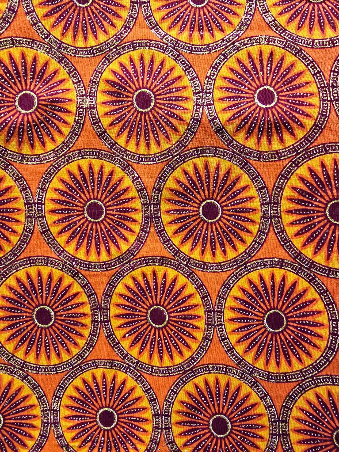 Tissu Pagne Africain Brillant 6 Yards TATA WAX