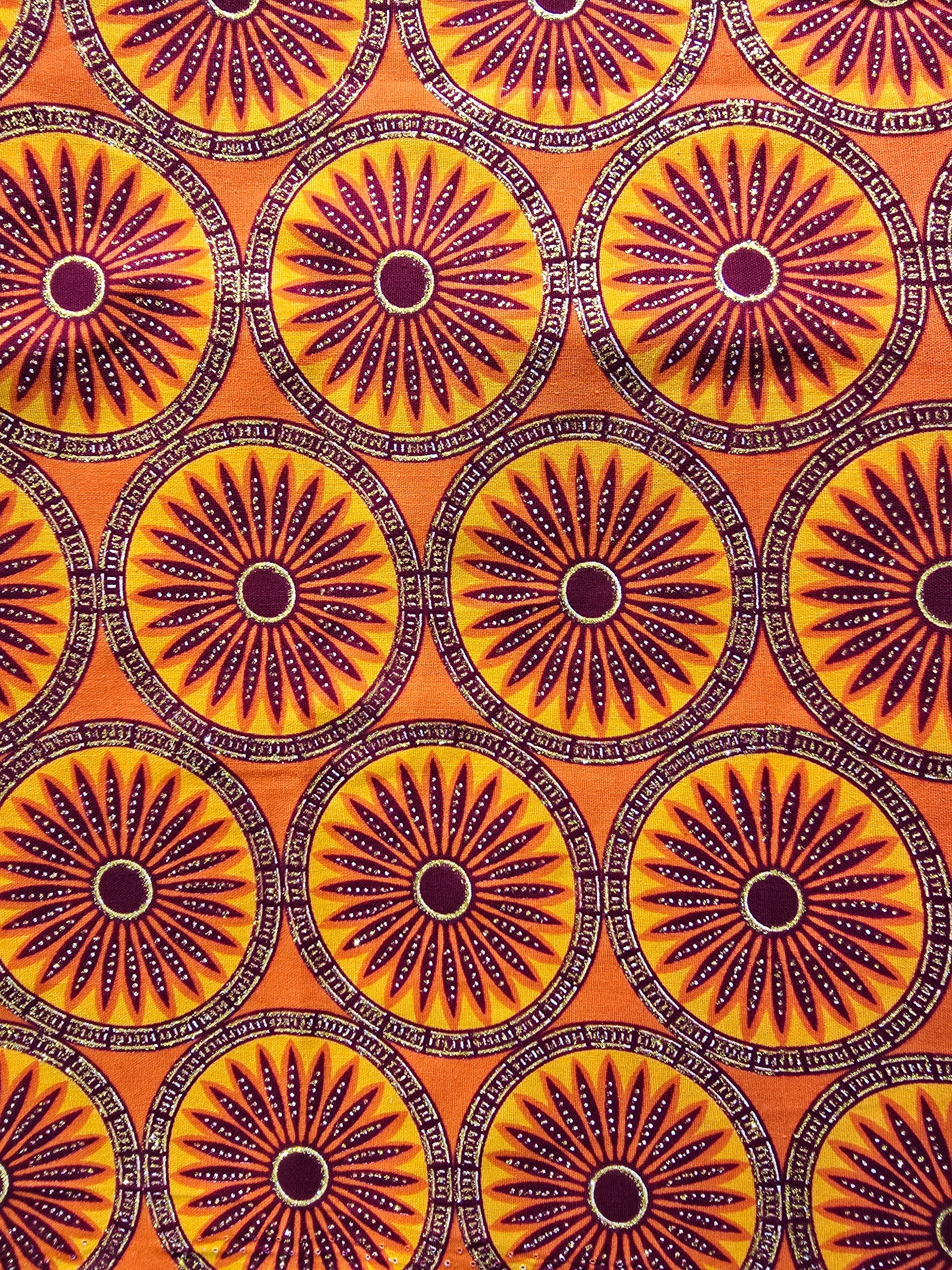 Tissu Pagne Africain Brillant 6 Yards TATA WAX