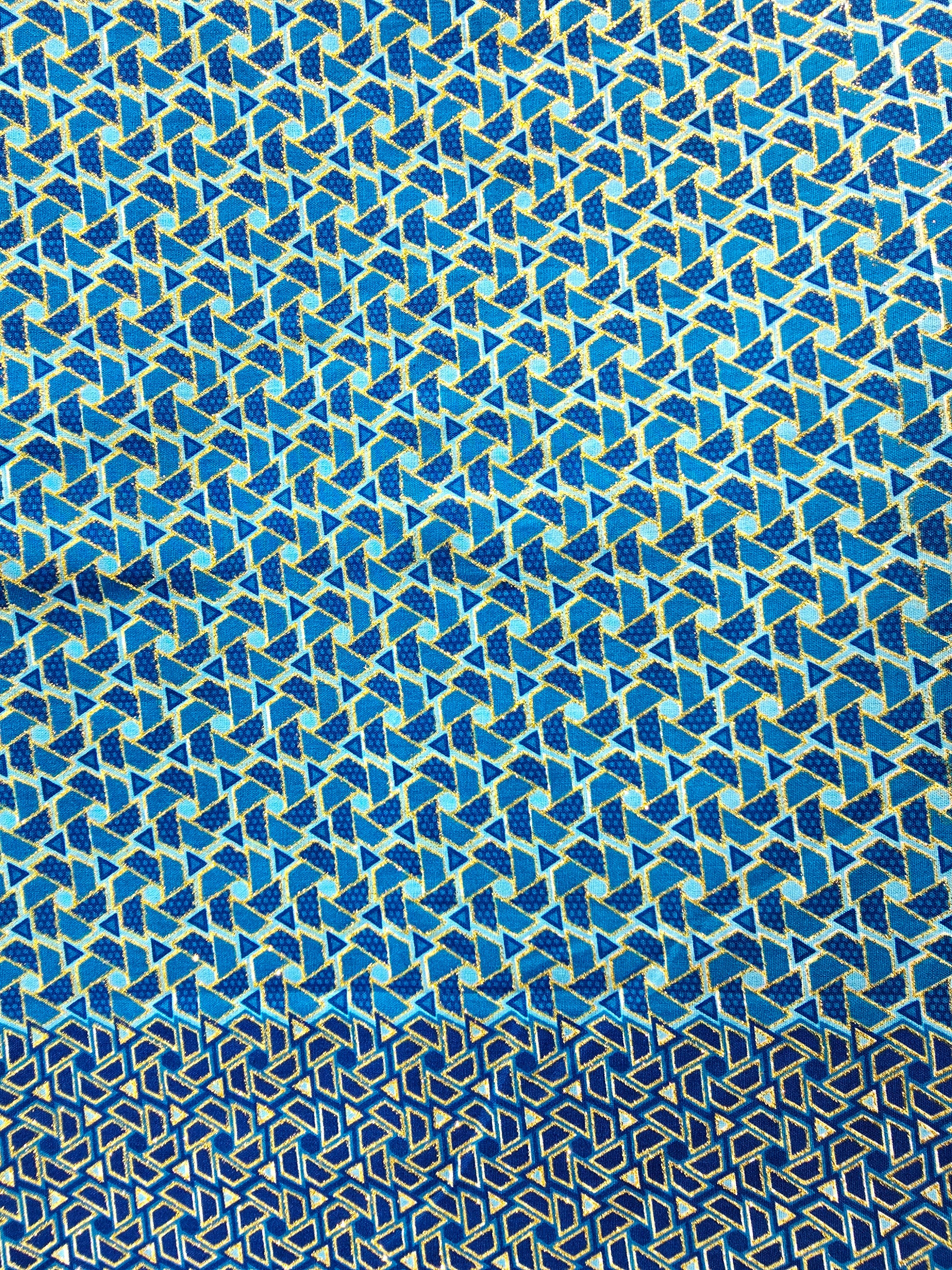 Tissu Pagne Africain Brillant 6 Yards TATA WAX