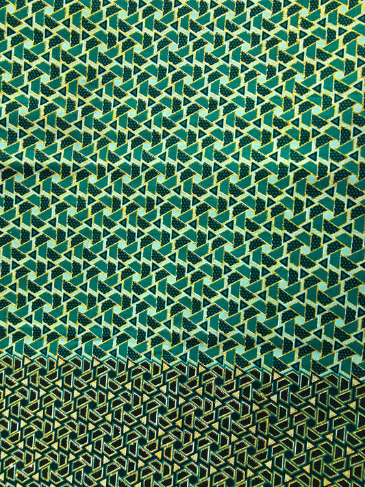Tissu Pagne Africain Brillant 6 Yards TATA WAX
