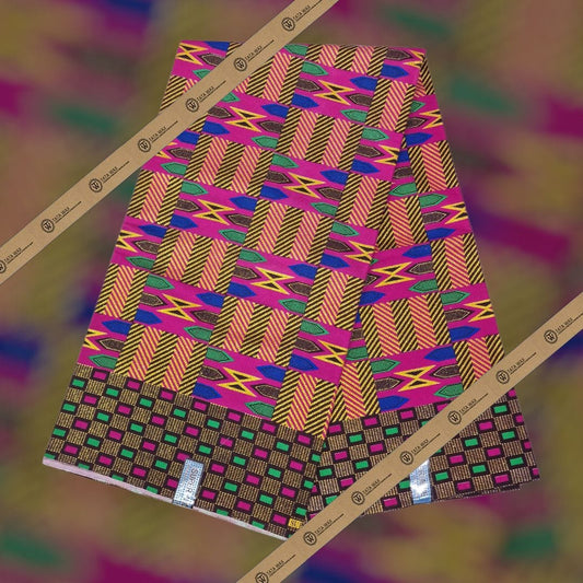 Tissu Pagne Africain Brillant 6 Yards TATA WAX