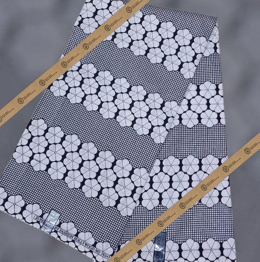 Tissu Pagne Africain Brillant 6 Yards TATA WAX