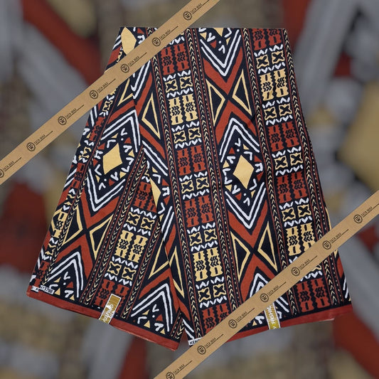 Tissu wax en coton Motif Bougoulon