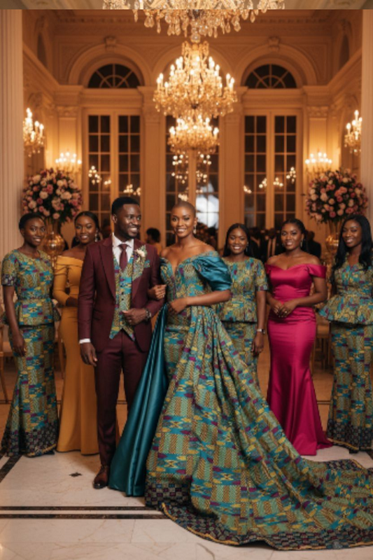 Tissu Pagne Africain Brillant 6 Yards