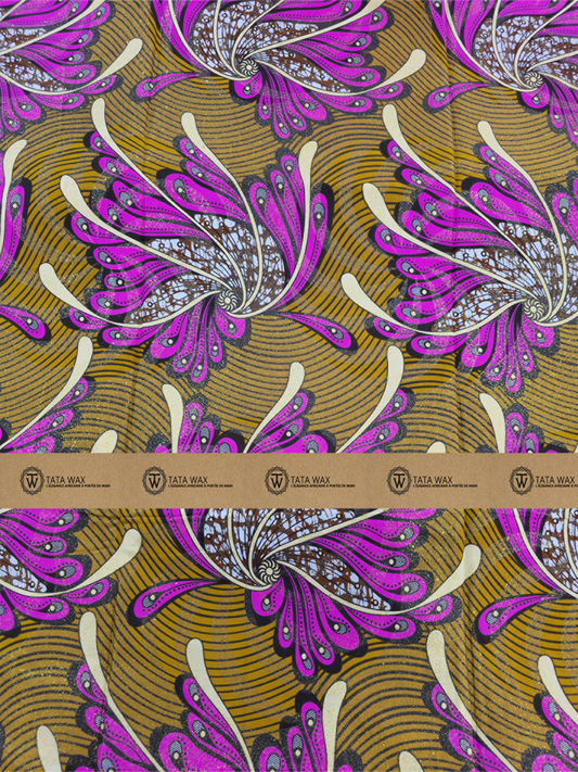 Tissu Wax Africain brillant Premium 6 yards
