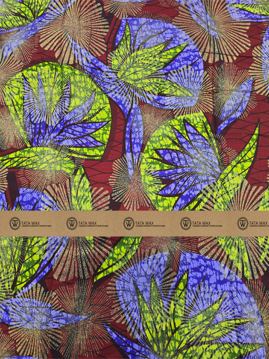 Tissu Wax Africain brillant Premium 6 yards