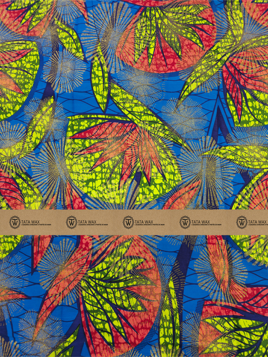 Tissu Wax Africain brillant Premium 6 yards