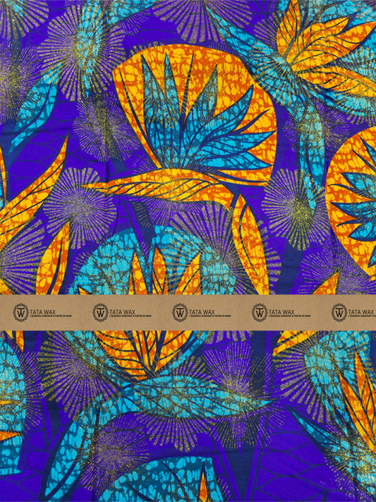 Tissu Wax Africain brillant Premium 6 yards