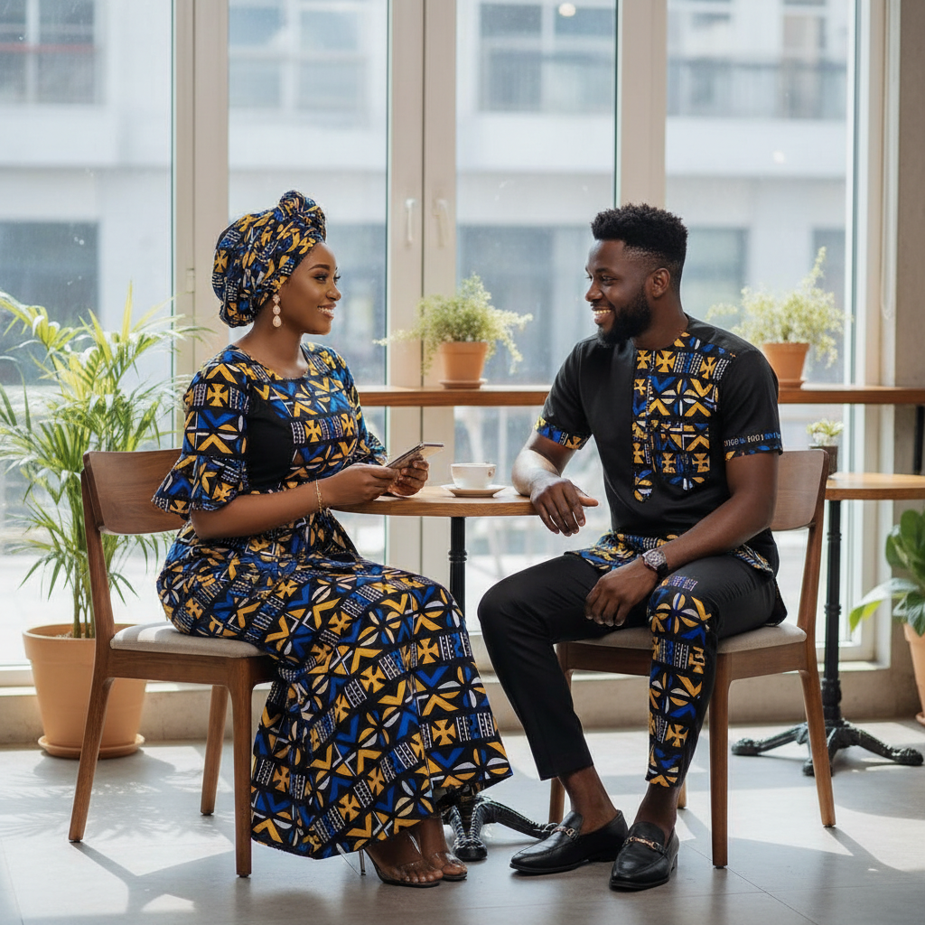 Tissu wax en coton Motif Bougoulon