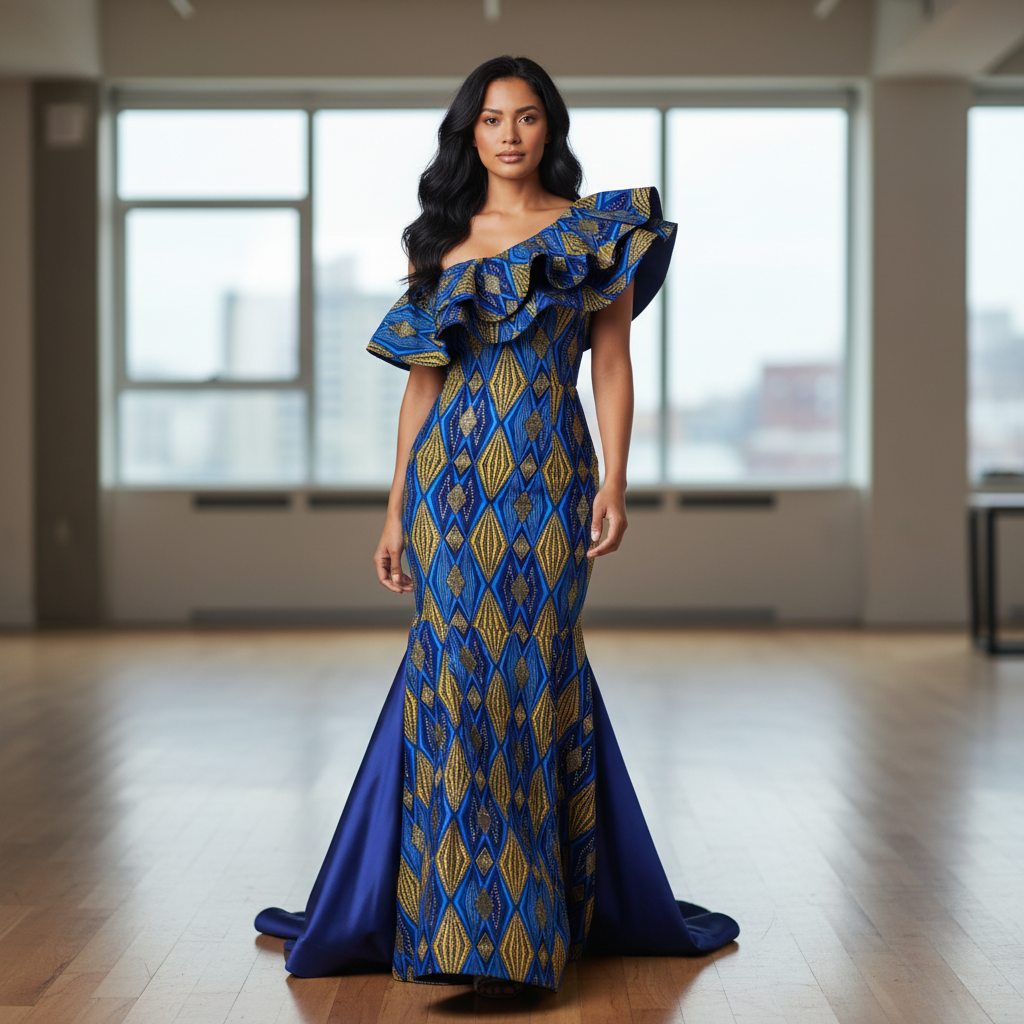 Tissu Pagne Africain Brillant 6 Yards