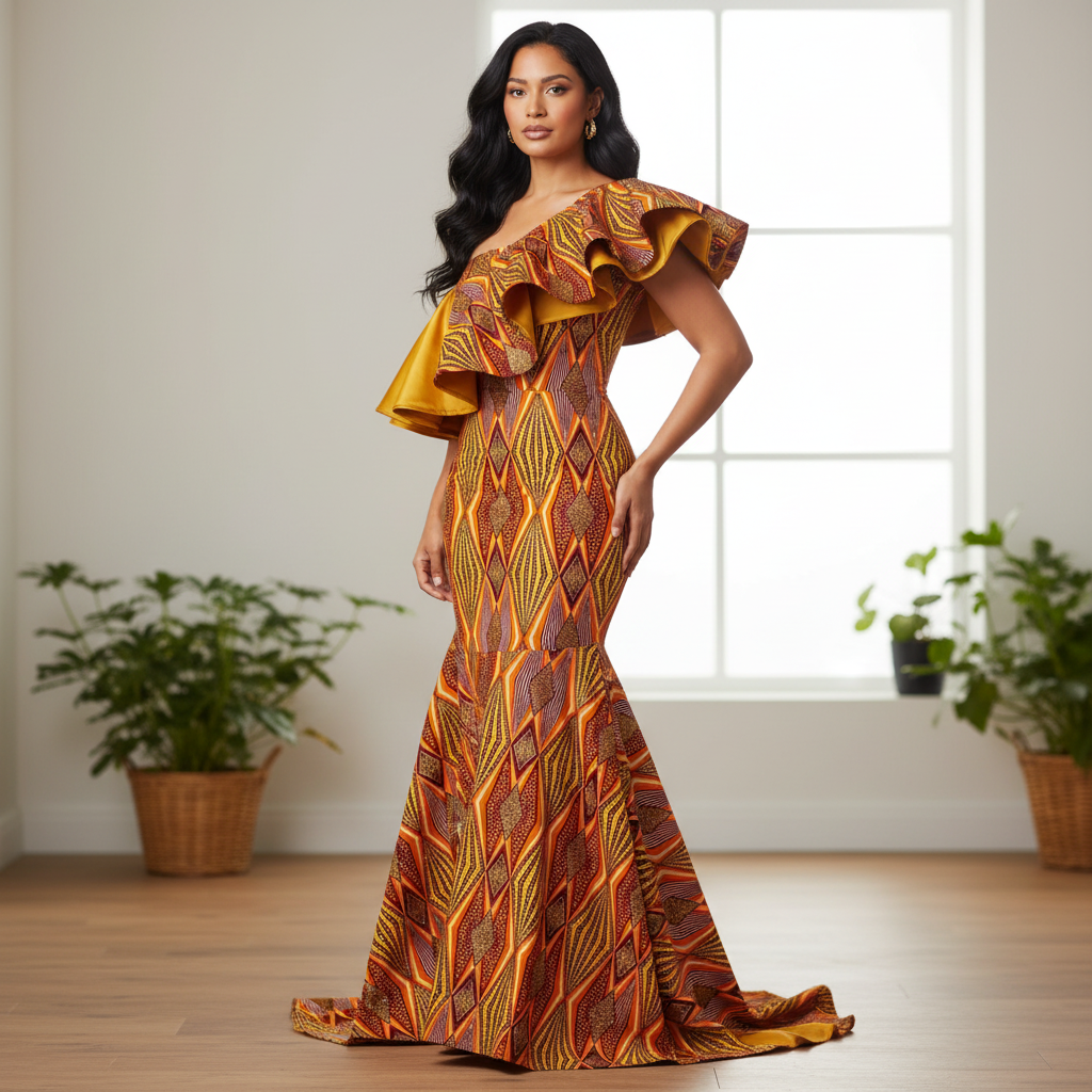 Tissu Pagne Africain Brillant 6 Yards