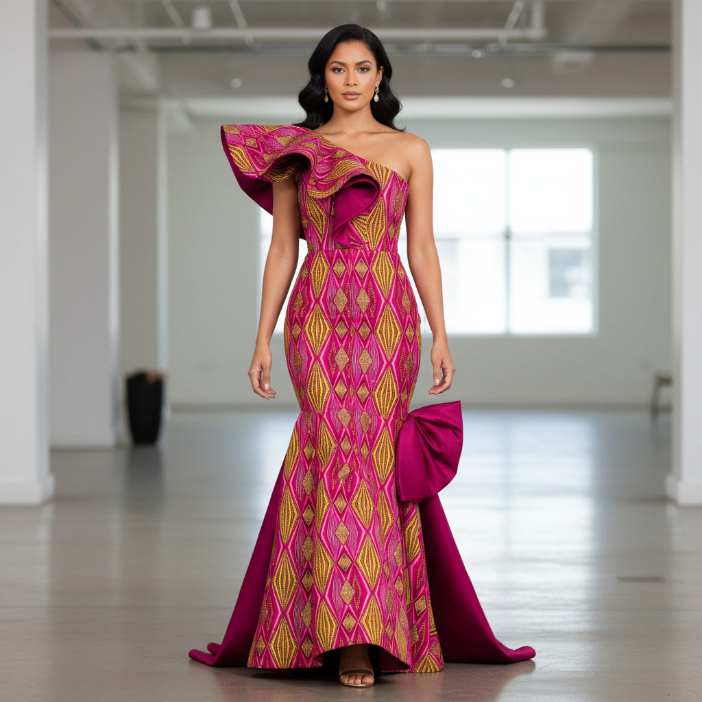 Tissu Pagne Africain Brillant 6 Yards