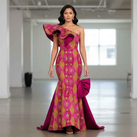 Tissu Pagne Africain Brillant 6 Yards