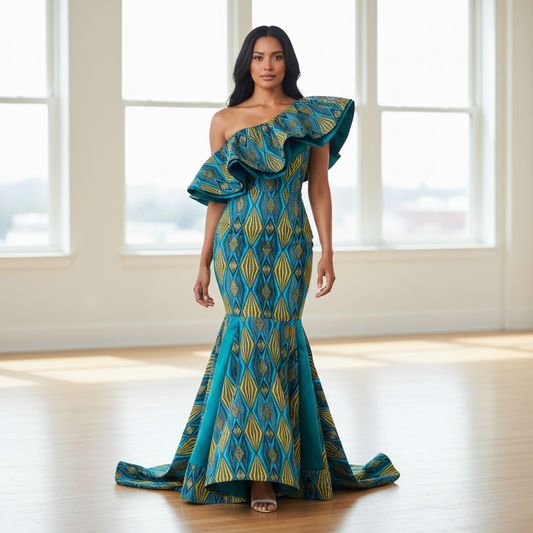 Tissu Pagne Africain Brillant 6 Yards