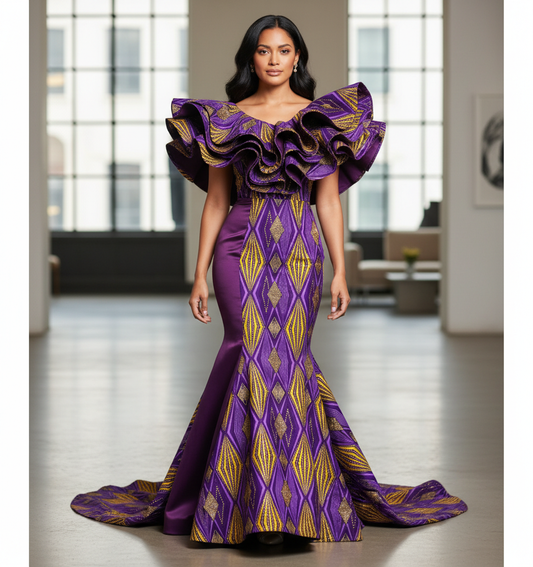 Tissu Pagne Africain Brillant 6 Yards