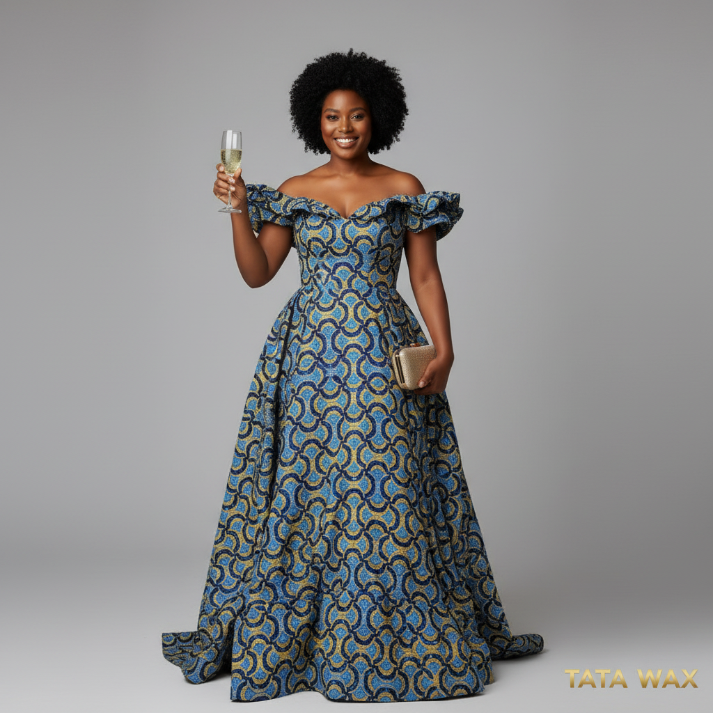 Tissu Pagne Africain Brillant 6 Yards