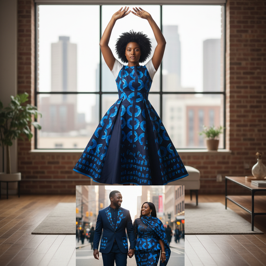 Tissu Wax l'épi 6 Yards