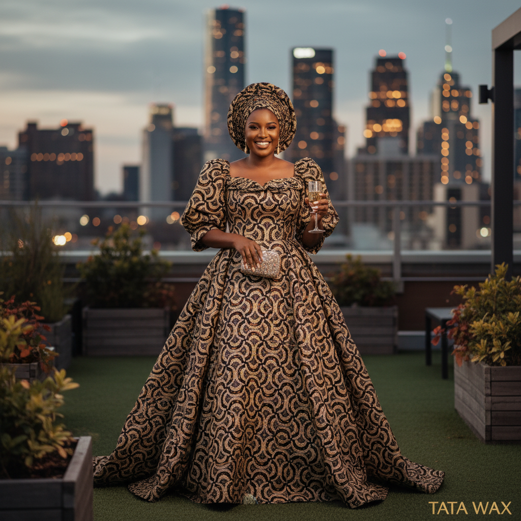 Tissu Pagne Africain Brillant 6 Yards