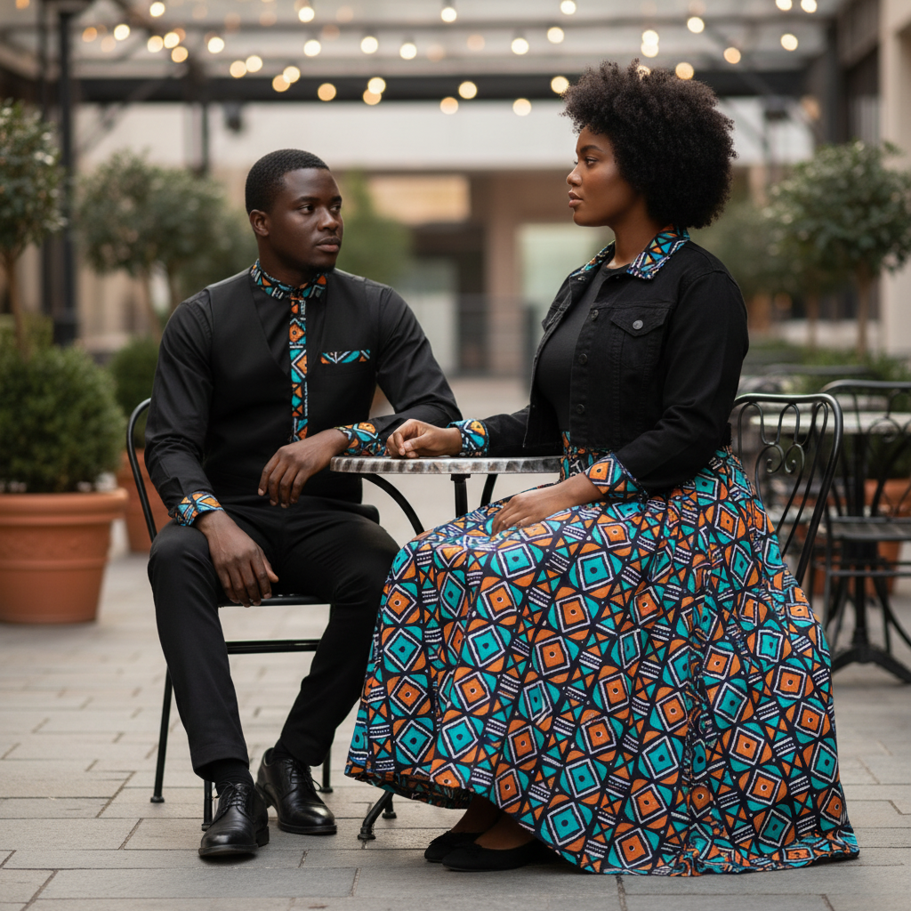 Tissu wax en coton Motif Bougoulon