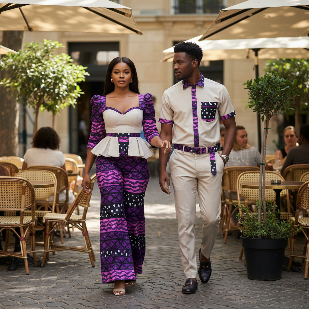 Tissu wax en coton Motif Bougoulon