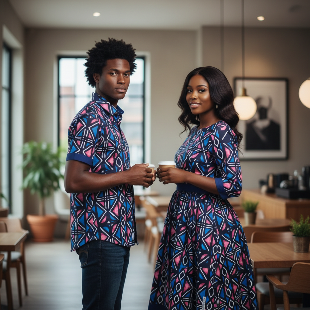 Tissu wax en coton Motif Bougoulon