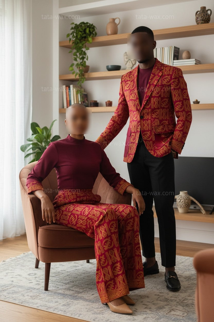 Tissu Wax Africain brillant Premium 6 yards