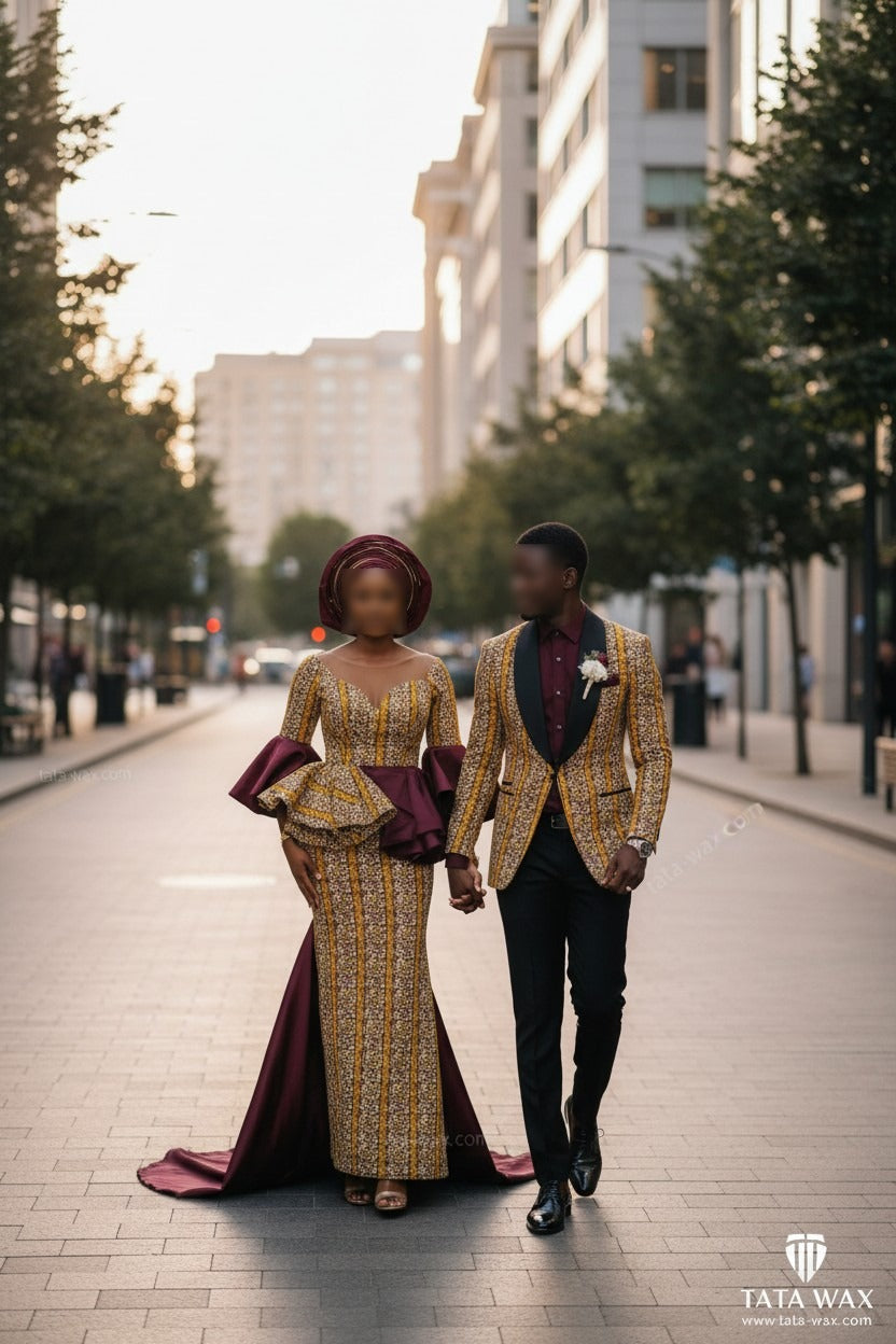 Tissu Wax Africain brillant Premium 6 yards