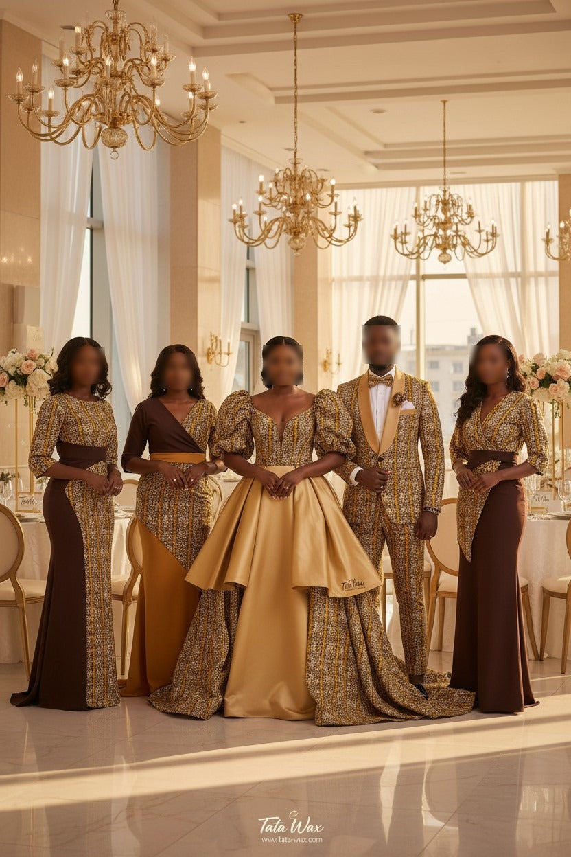 Tissu Wax Africain brillant Premium 6 yards