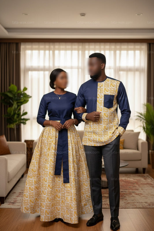 Tissu Wax Africain brillant Premium 6 yards