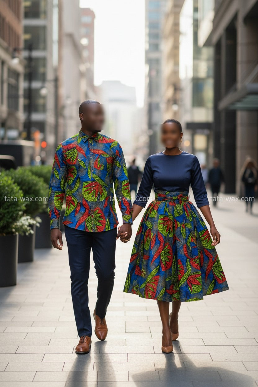 Tissu Wax Africain brillant Premium 6 yards