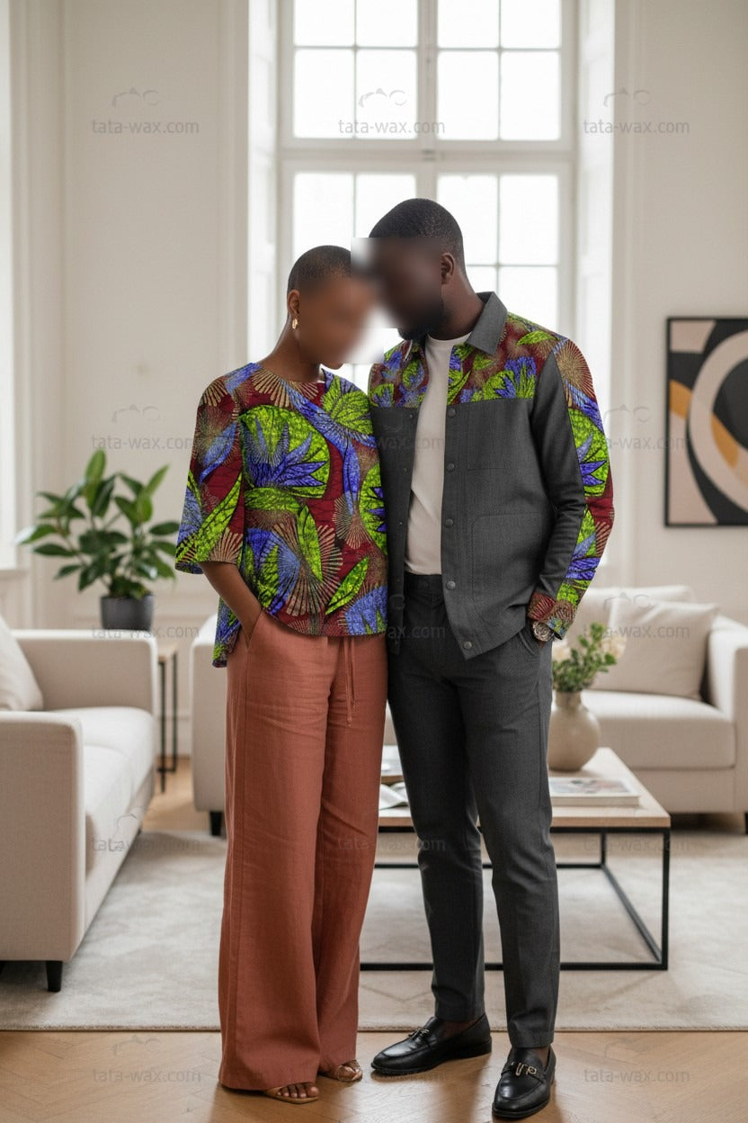 Tissu Wax Africain brillant Premium 6 yards