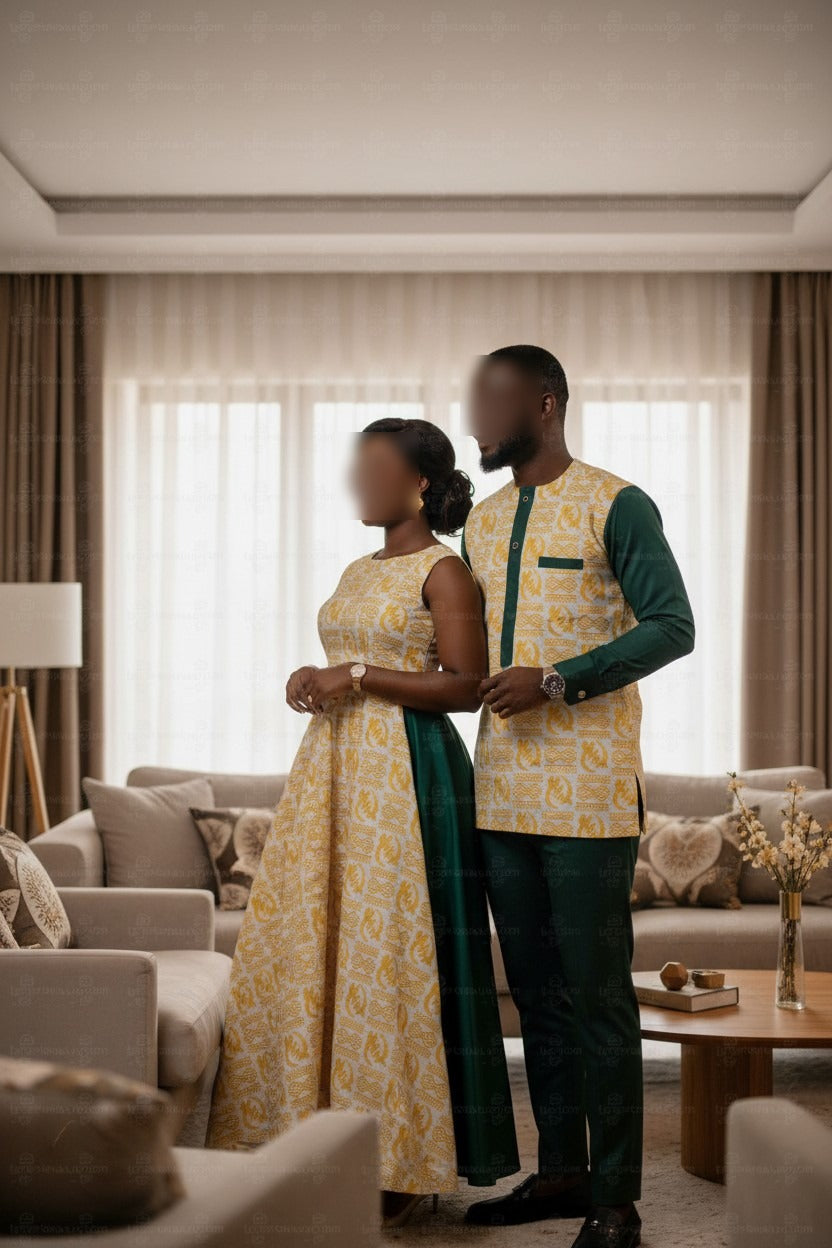 Tissu Wax Africain brillant Premium 6 yards