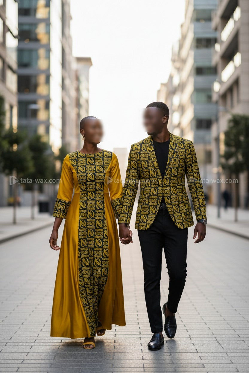 Tissu Wax Africain brillant Premium 6 yards